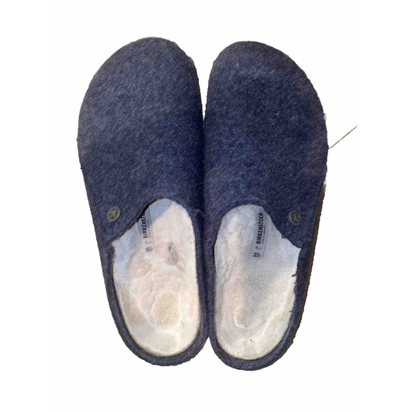 Birkenstock Zermatt Dark Blue Wool Felt‎ Sandals Slippers Size 46 US 13 - Picture 1 of 11